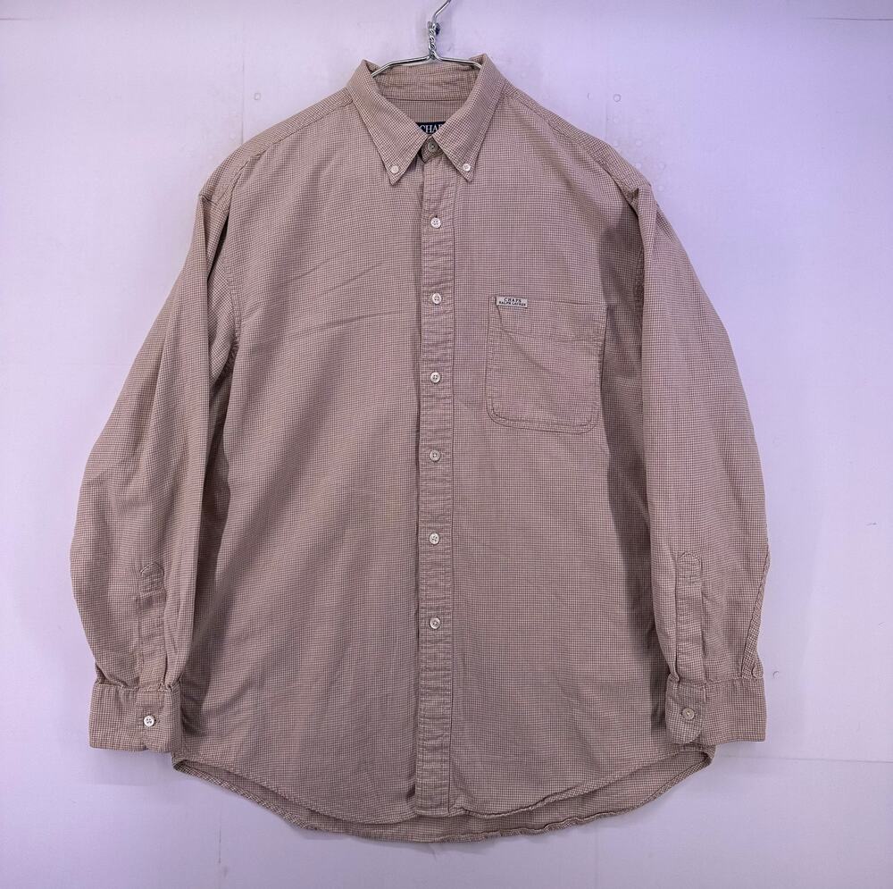 Vintage Champs Lauren Brown Dress Shirt Size Large